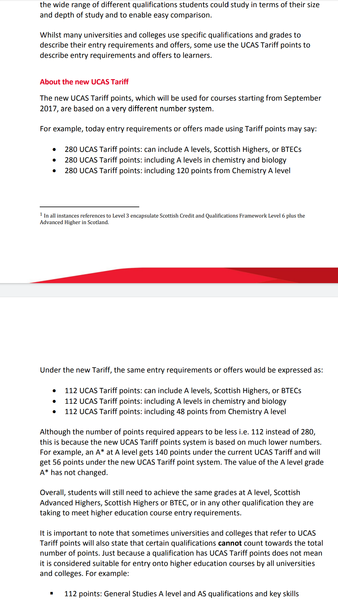 university entry standards tariff points - how so high when most people take 3 A levels?