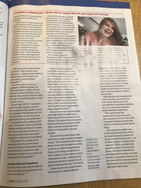 BMJ article on gender dysphoria