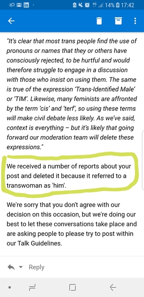 Trans issue at work