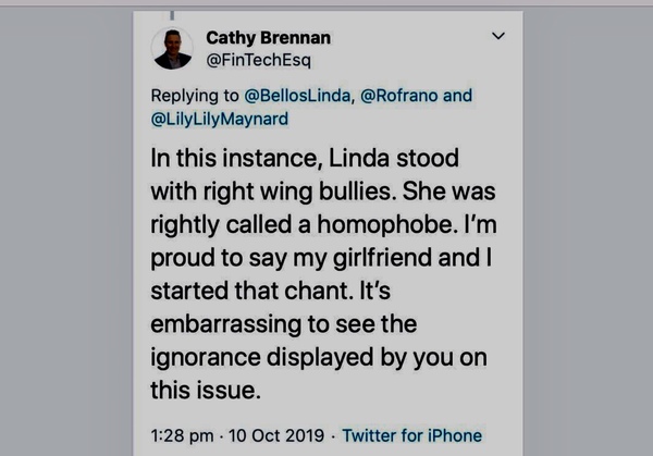 Pink News deliberatly misrepresenting why Linda Bellos was speaking outside the Supreme Court in the US
