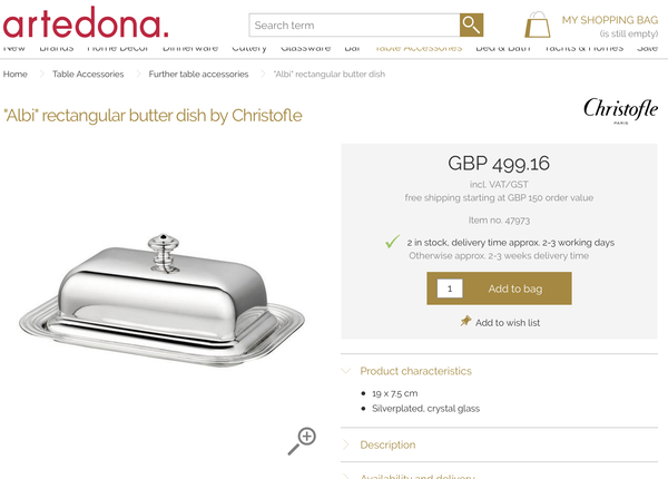 BUTTER DISHES