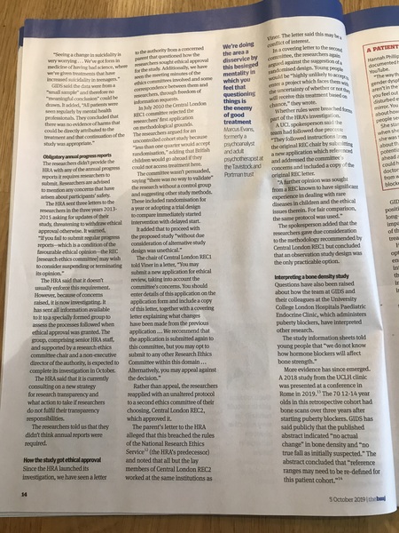 BMJ article on gender dysphoria