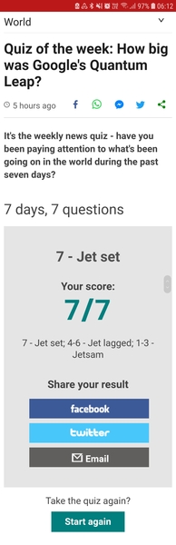 I scored 7/7!