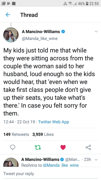 Elderly couple on train