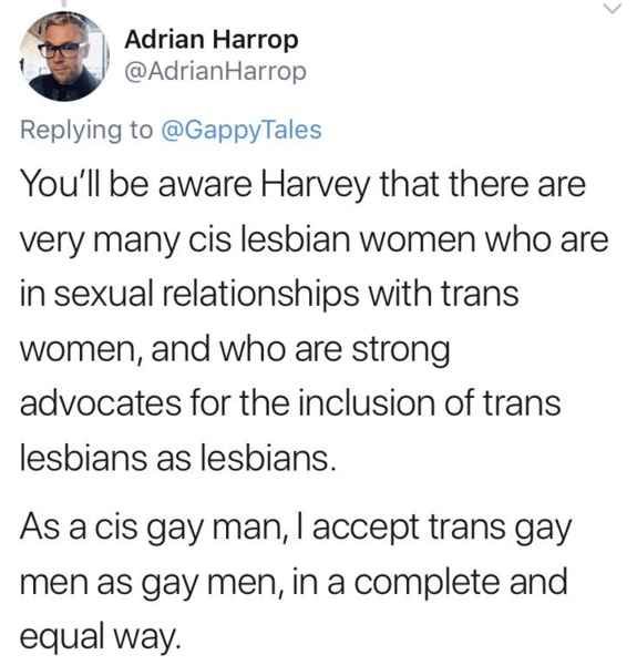 Not having sex with someone because they don't have the right genitals is transphobic. No prizes for guessing who's claiming this