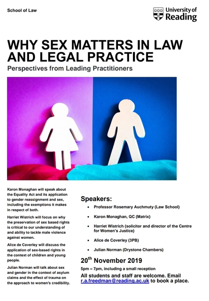 Sex and law: an event at the University of Reading