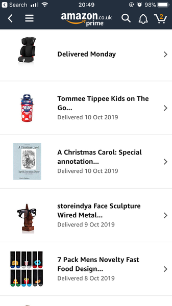 Tell me the last 5 things you bought on Amazon