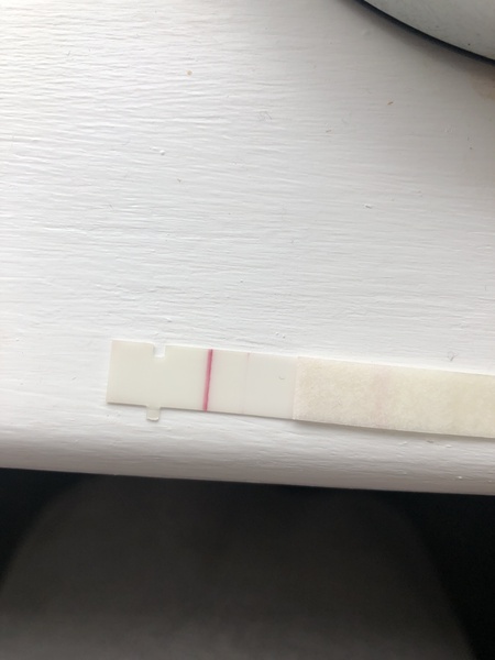 Unclear pregnancy test.