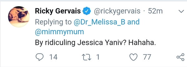 Ballsy Ricky Gervais takes aim at Yaniv