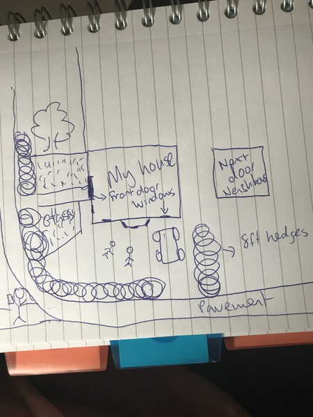 Child using my front garden as a shortcut