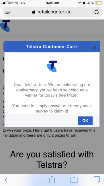 When I click the link to this chat(pic included) it goes directly to ad.