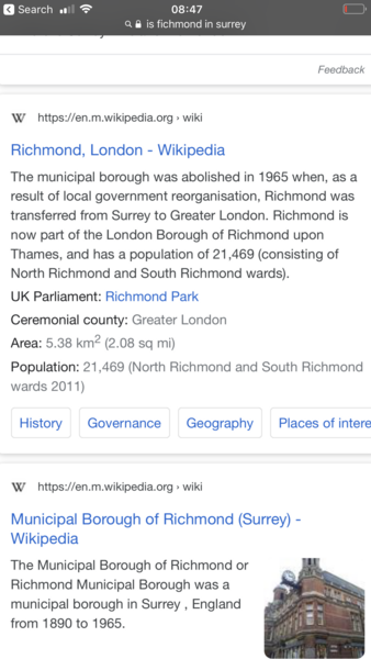 To be annoyed at people who live in a London Borough but insist they don't (i.e Im in Surrey, Kent etc)