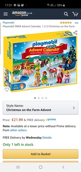 Toy Advent calendar for 2-3 year olds