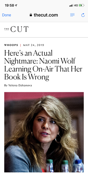 Naomi Wolf talking crap again...