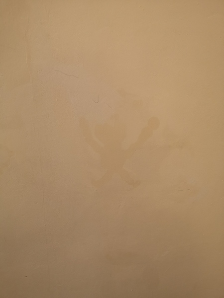 Help, window sticker mark on wall