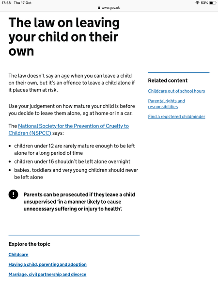 To leave the children at home while they’re napping?
