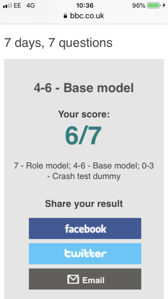 I scored 7/7!