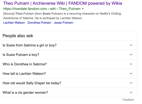 Netflix Sabrina and Trans Character