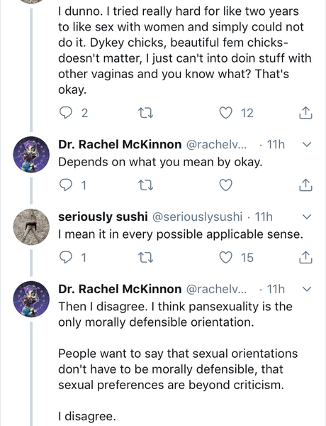 Not having sex with someone because they don't have the right genitals is transphobic. No prizes for guessing who's claiming this