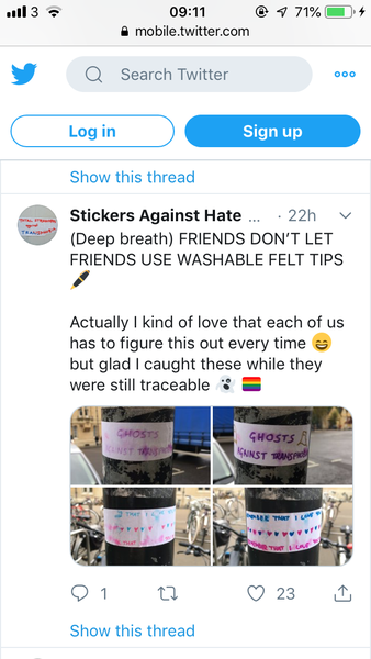 Stickerwoman strikes again - Oxford