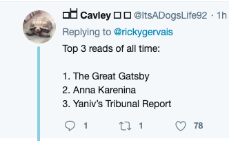 Ballsy Ricky Gervais takes aim at Yaniv