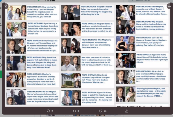To think Piers Morgan publicly bullying a woman is not setting a good example to young people?