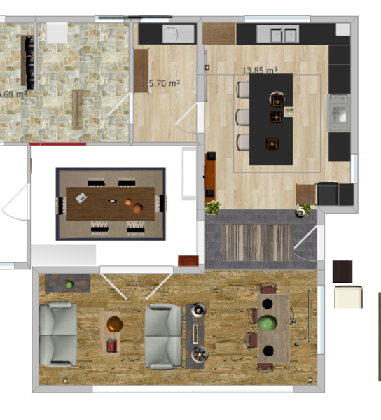 kitchen/lounge/diner