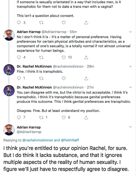 Not having sex with someone because they don't have the right genitals is transphobic. No prizes for guessing who's claiming this