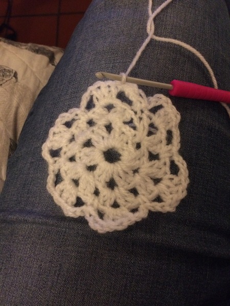 The jump from crochet square to snowflake!