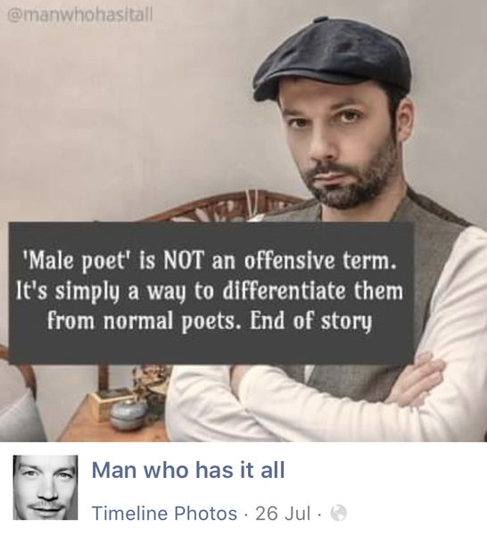 To not like being described as a "female performer"