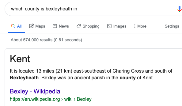To be annoyed at people who live in a London Borough but insist they don't (i.e Im in Surrey, Kent etc)