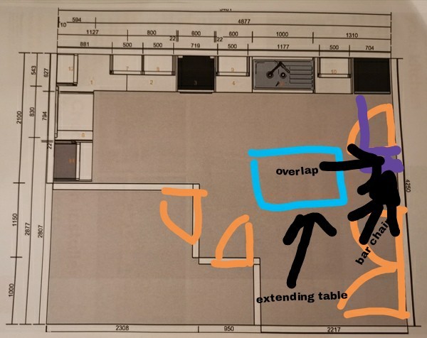 To want a kitchen island (floor plan included)
