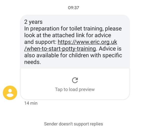 To think that this text is not a replacement for a health visitor?