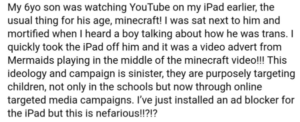 question about mermaids ad on youtube