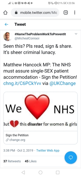 New NHS guidance on same sex accommodation