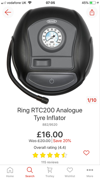 Checking tyre pressure