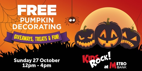 FREE Pumpkin decorating for kids at all Metro Bank stores!