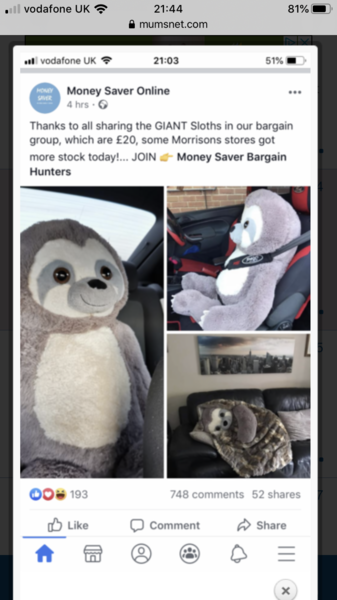 Thread 8 - anyone for a giant sloth?