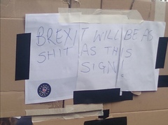 Inspiration needed - witty anti-Brexit placard quips