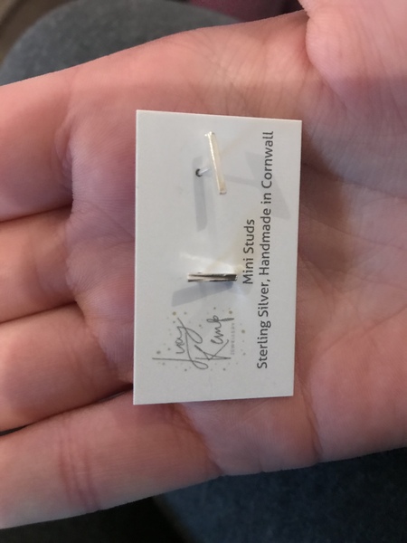 Stylish, different silver stud earrings