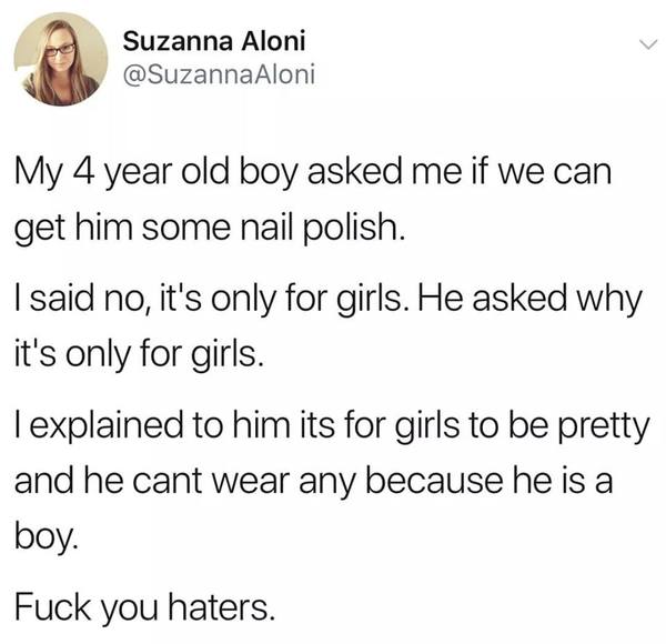 To think nail polish isn't only for girls?