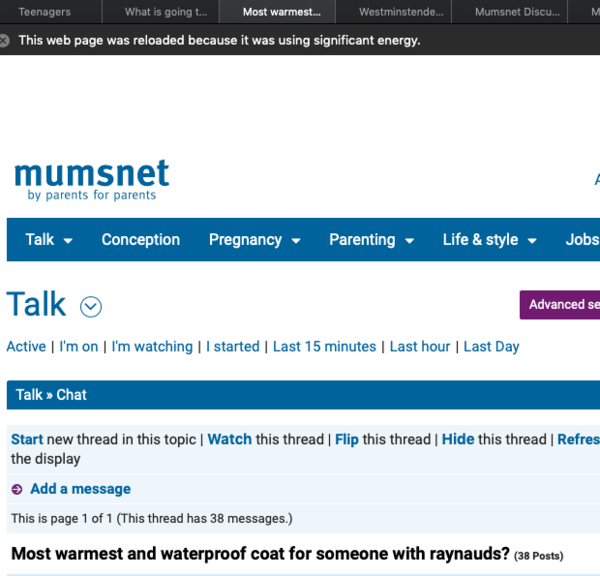 MN pages using significant energy