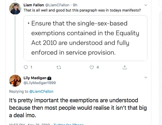 Labour promises to keep single-sex exemptions