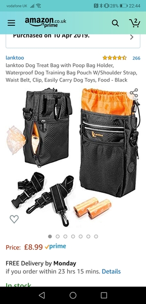 What dog walking bag do you have?