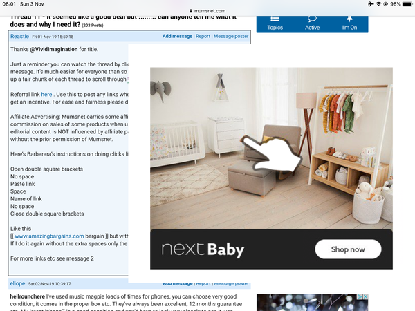 Huge adverts making the site unusable