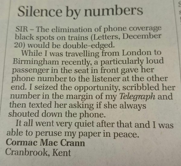 People who talk banal shite on their phones on the train.... AARRGGHH...