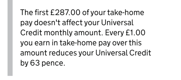 Universal credit. Joke!