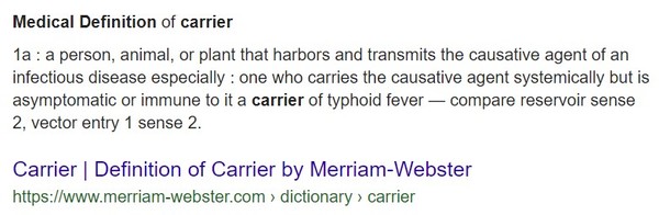 We are now 'carriers'