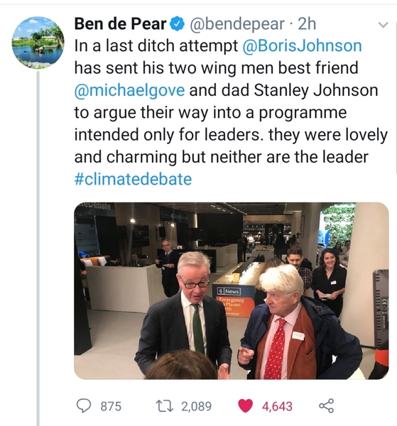 To think its ridiculous that Johnson sent his Dad ...
