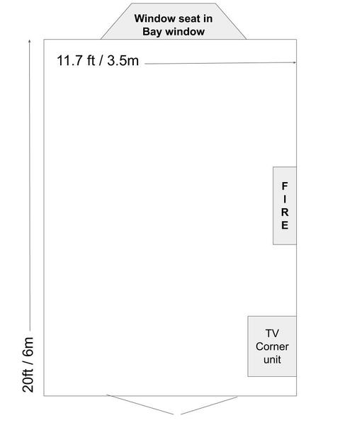 Sofa layout in dual aspect room